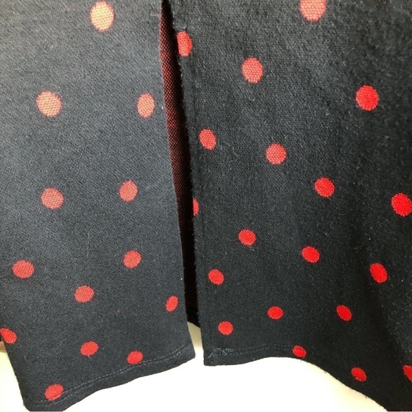 Polka Dot Midi Dress in Red and Black - Picture 3 of 10